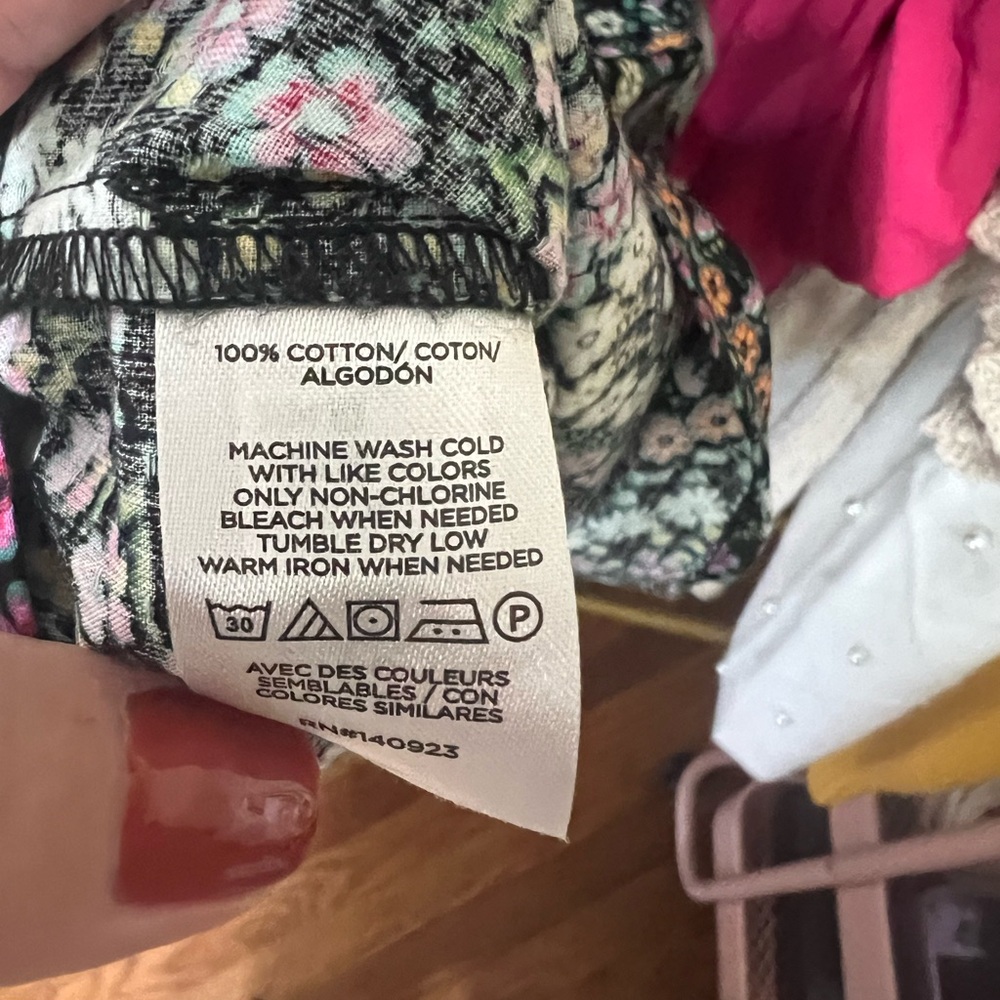 NWT Loft Garden Tie Back Dobby Ruffle Blouse  size L - Picture 4 of 4